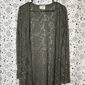 Olive Green Lace Women's Poncho
